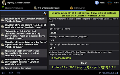Highway and Road Calc. Tablet poster 11