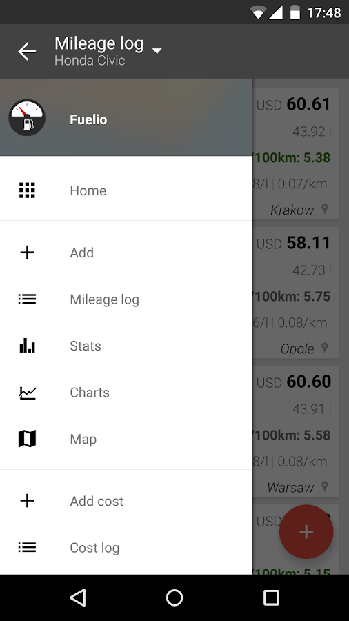 Fuelio Fuel Log & Costs Android Apps On Google Play