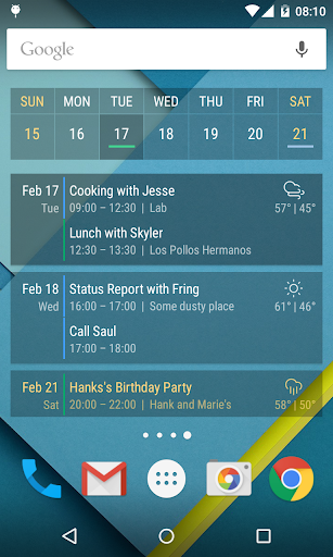 Event Flow Calendar Widget