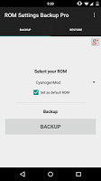 ROM Settings Backup Pro APK تصویر نماگرفت #1