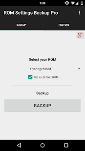  ROM Settings Backup Pro screenshot
