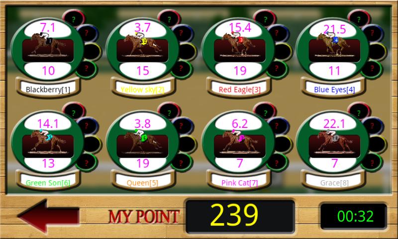 Android application horse race screenshort