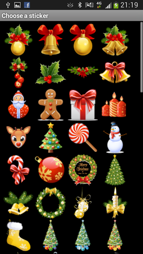 Android application 100 Christmas Stickers screenshort