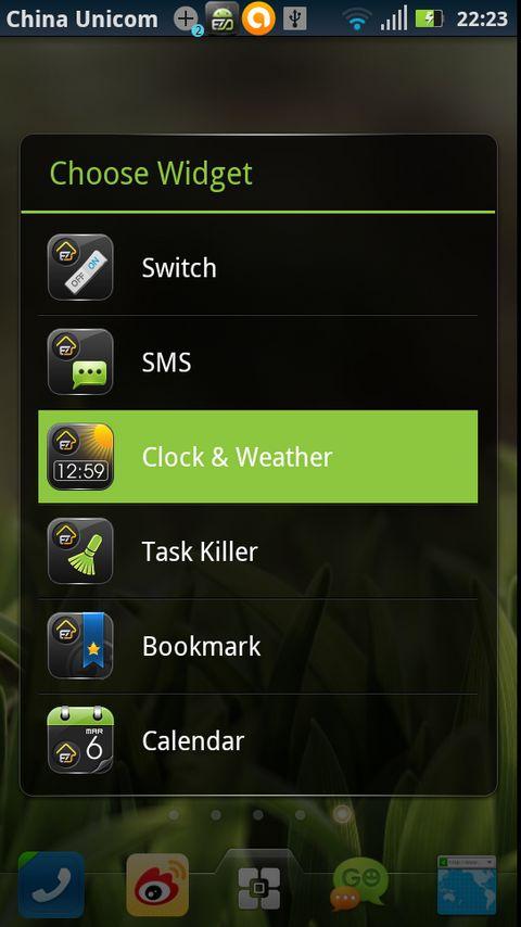 EZ Clock &amp; Weather Widget Screen 3