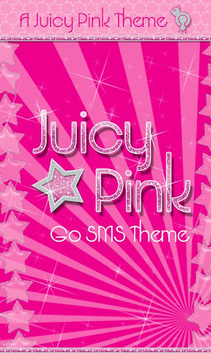 Juicy Pink Stars Theme GO SMS