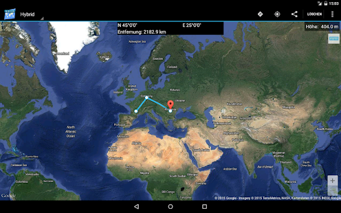 Karten Koordinaten Screenshot