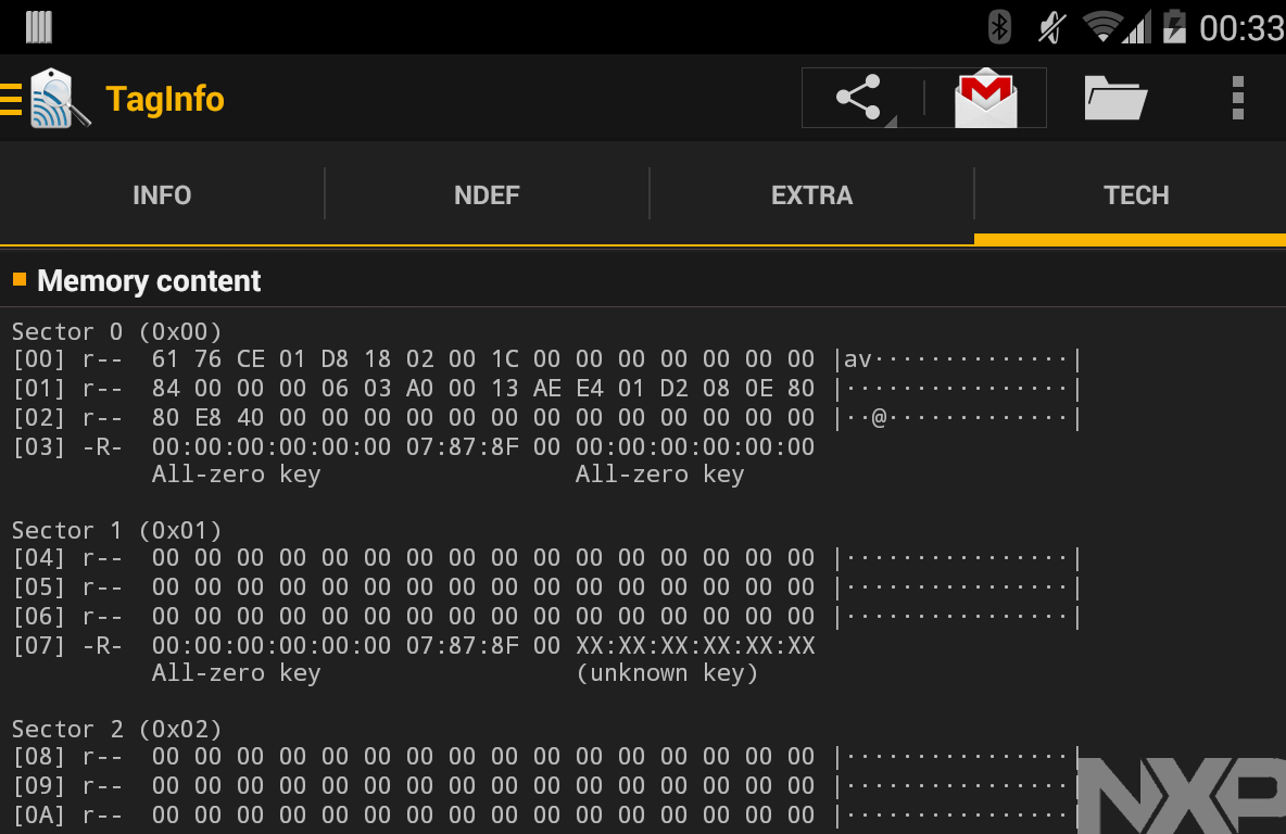    NFC TagInfo by NXP- screenshot  