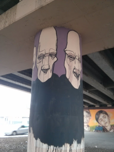Strange Heads Mural 