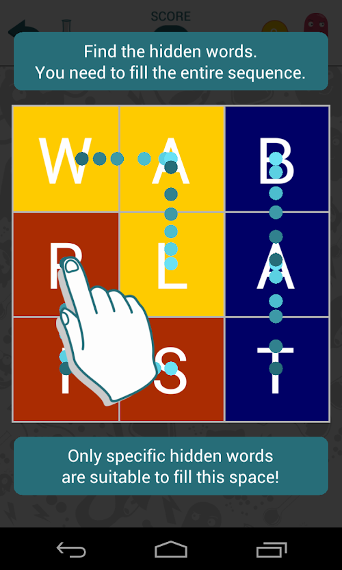 Android application Fill-The-Words screenshort