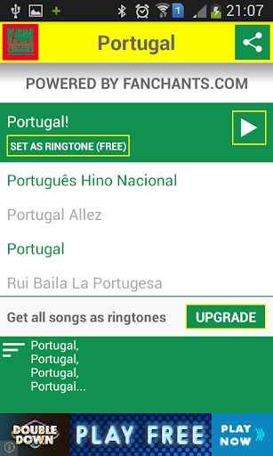 Portugal Copa do Mundo Canções