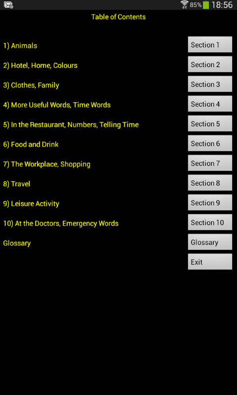 Android application Linkword Portuguese EU screenshort