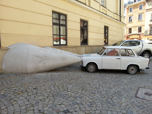 Trabant With Concrete Headlights