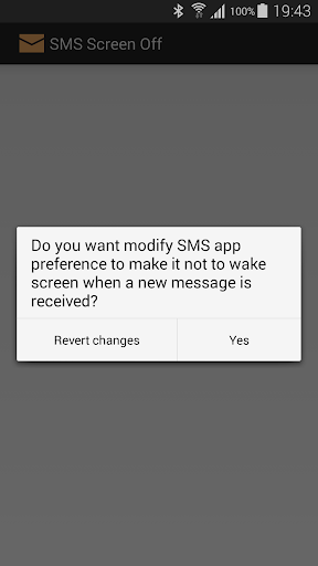 SMS Screen Off