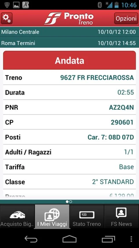 Prontotreno - screenshot