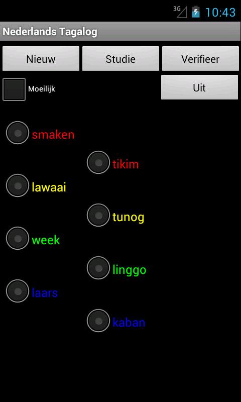 Dutch Tagalog Dictionary Screen 3