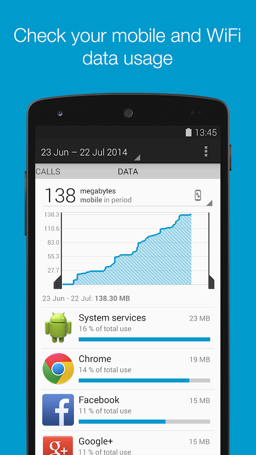 Callistics - Call & Data usage - screenshot