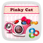 Cover Image of Скачать Pinky Cat GO Launcher Theme v1.0 APK
