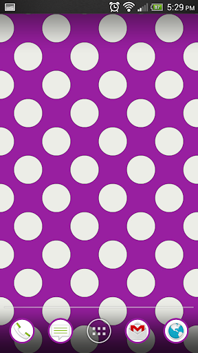 【免費個人化App】Polka Dot Purple White Theme-APP點子