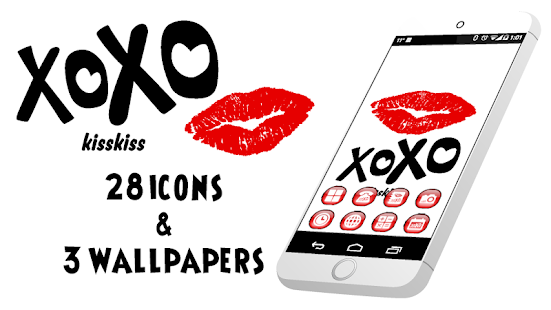 アイコンきせかえ キスキス Xoxo リップ柄壁紙付 Aplicaciones En Google Play