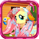 Pony makeover hair salon mobile app icon