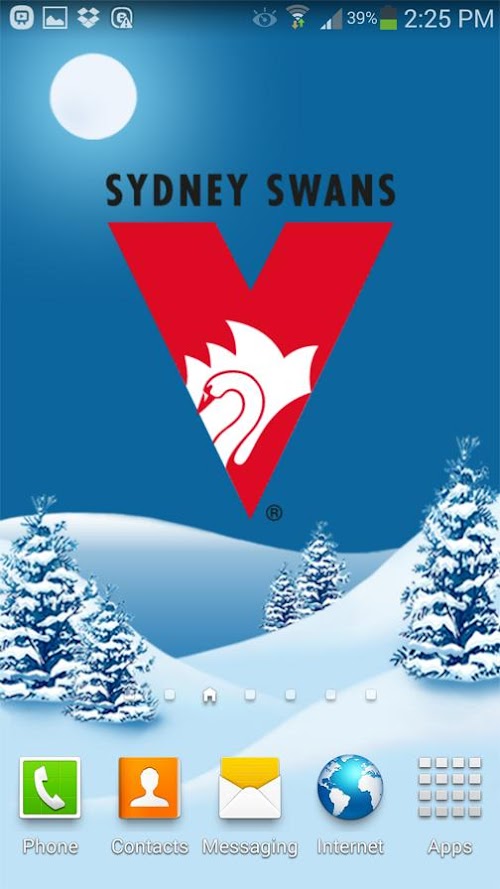Android application Sydney Swans Snow Globe screenshort