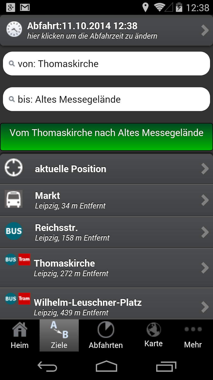 A+ Fahrplan Leipzig Premium Screen 2