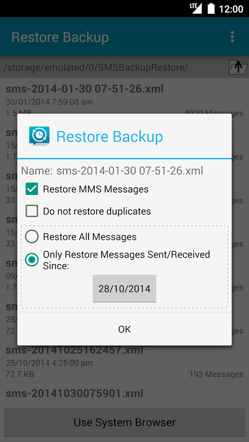  SMS Backup & Restore Pro- หน้าจอ 