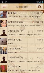 Go SMS Antique Map Theme Screenshots 0