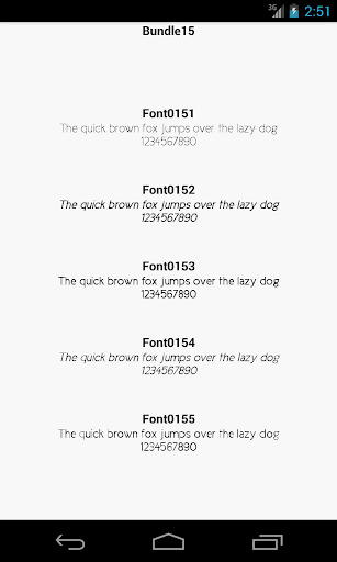 Fonts for FlipFont 15
