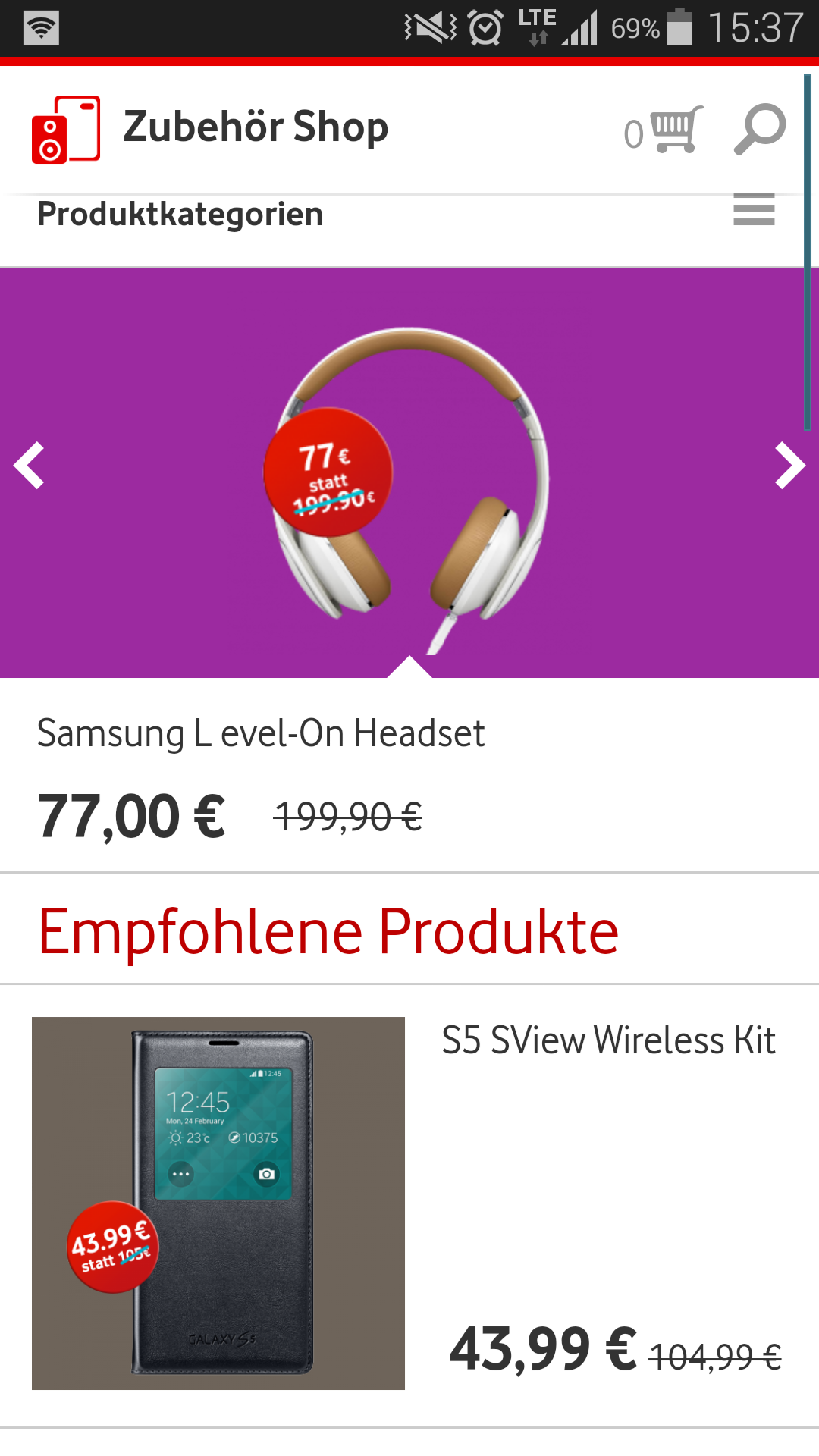 Android application Vodafone Accessories screenshort