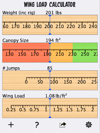 【免費運動App】Skydive Wingload Calculator-APP點子