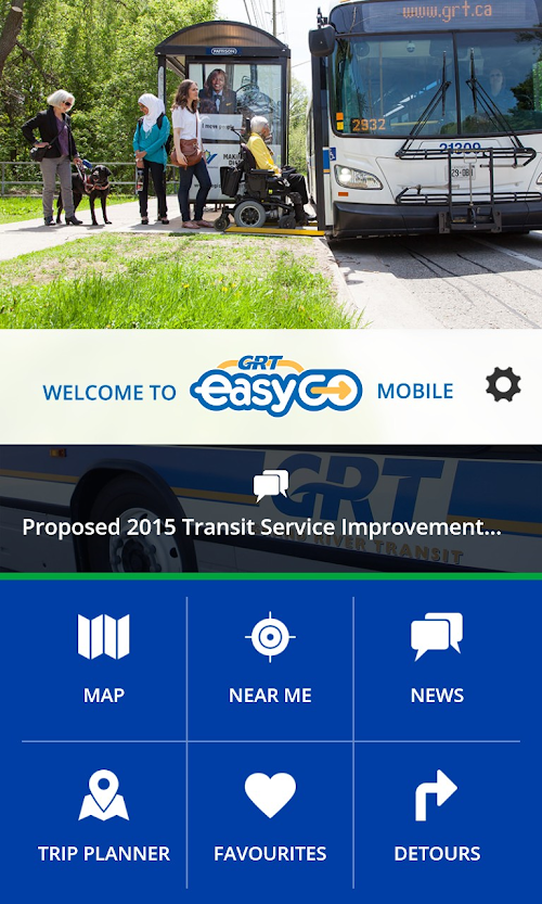 Android application GRT easyGO screenshort