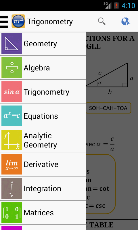 Maths Formulas - screenshot