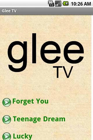 Glee TV Screen 1