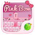 Pink Bow GO Keyboard Theme4.16
