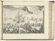 Titelprent voor prentwerk: Les Forces de l'Europe, Asie, Afrique et Amerique (...) Comme aussi les Cartes des Côtes de France et d'Espagne (deel V), 1726