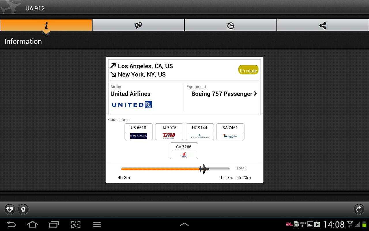 Airline Flight Status Tracking - screenshot