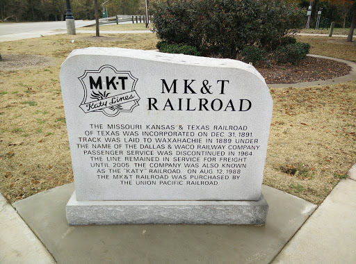 MK and T Railroad Sign