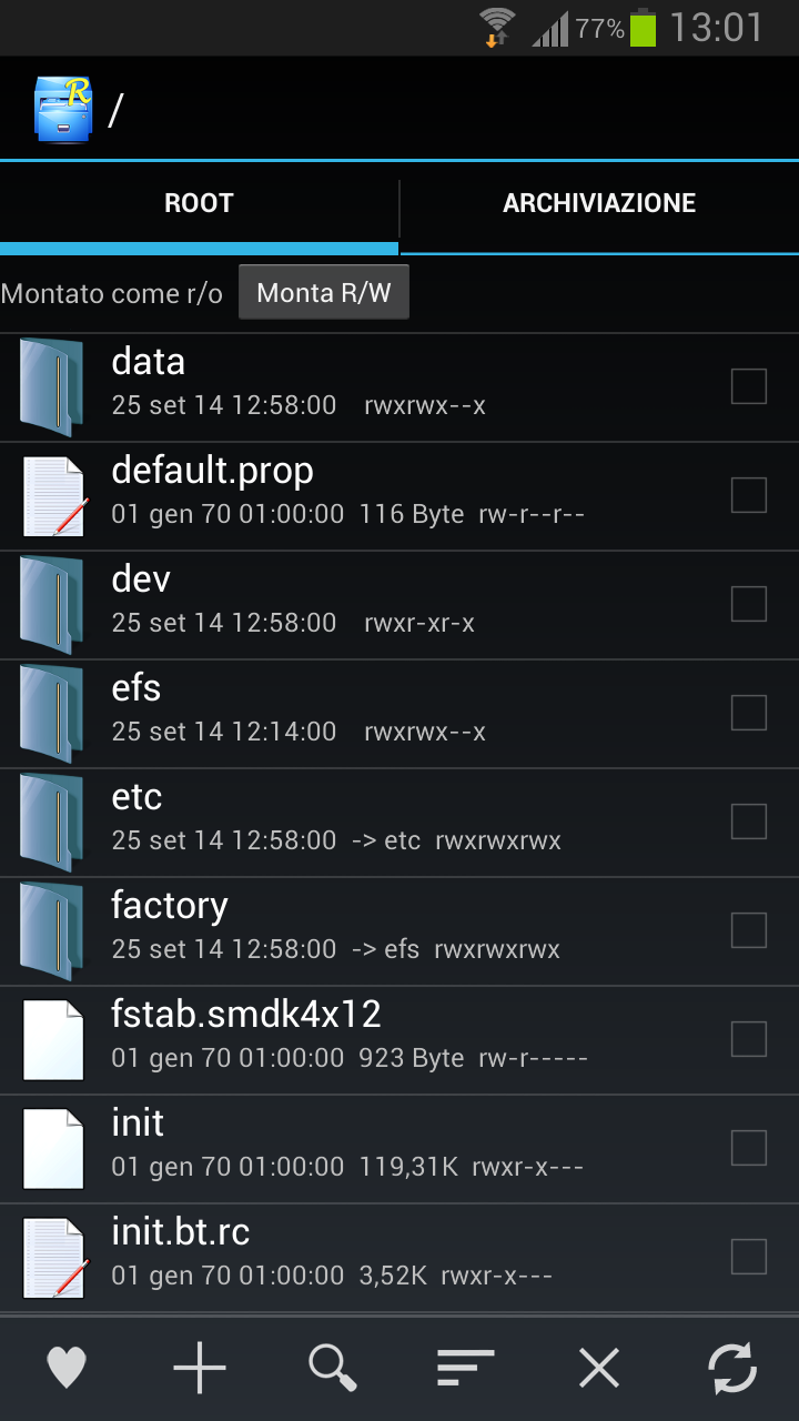 Android application Root Explorer screenshort