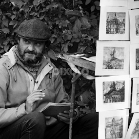 Artist on street  by Frunzete Dorin - People Portraits of Men