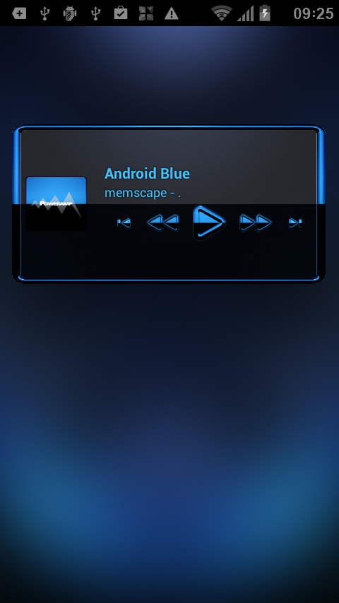 Poweramp Widget A-BLUE Screen 3