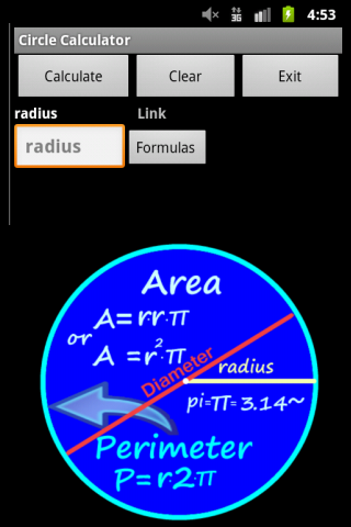 Area of a circle