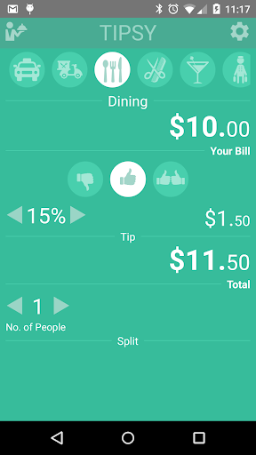 Tipsy : Tip N split calculator