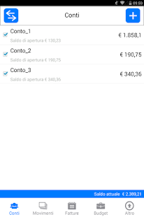 Screenshot dell'applicazione Android Money Log : Budget Manager