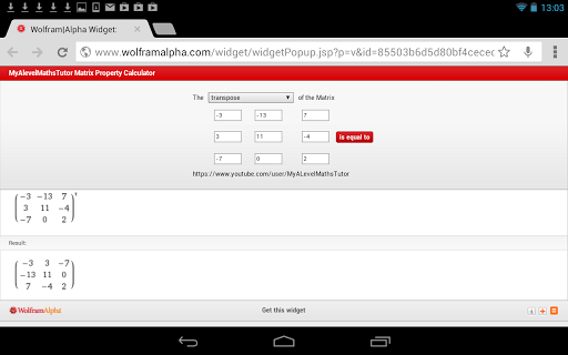 Matrix Transpose Calculator