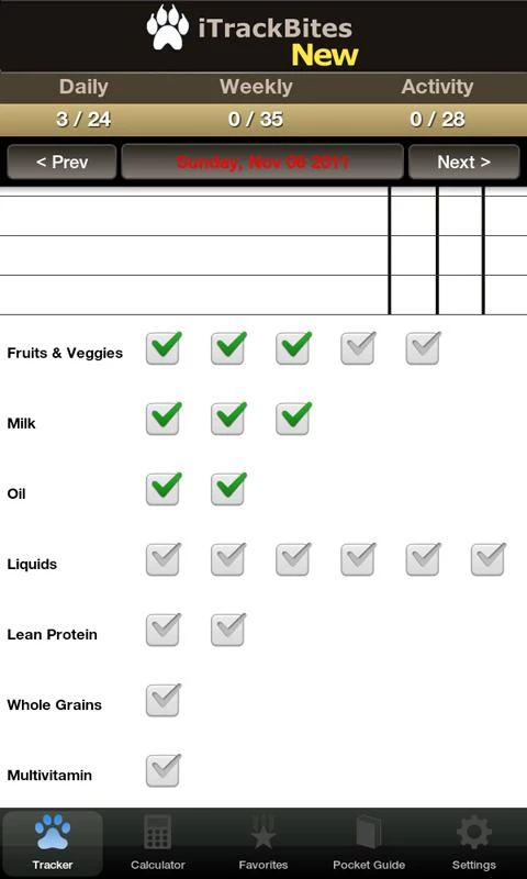 iTrackBites Lose Weight Loss Screen 2