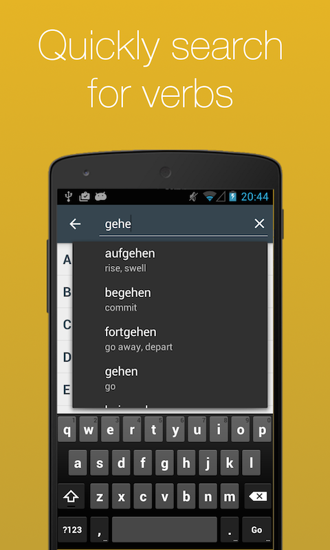 German Verb Conjugator Screen 2