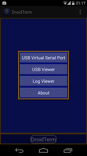 DroidTerm: USB Serial port