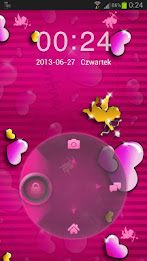 Lovely růžové Theme GO Locker poster 4