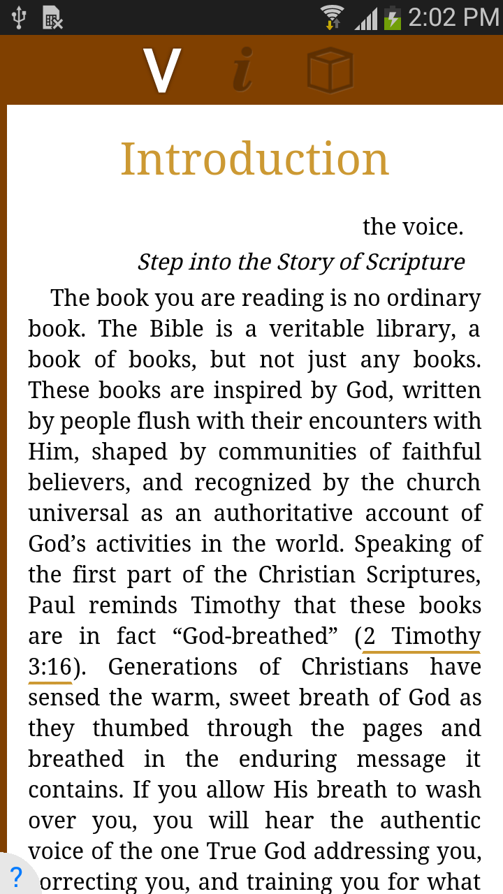 The Voice Bible Screen 2